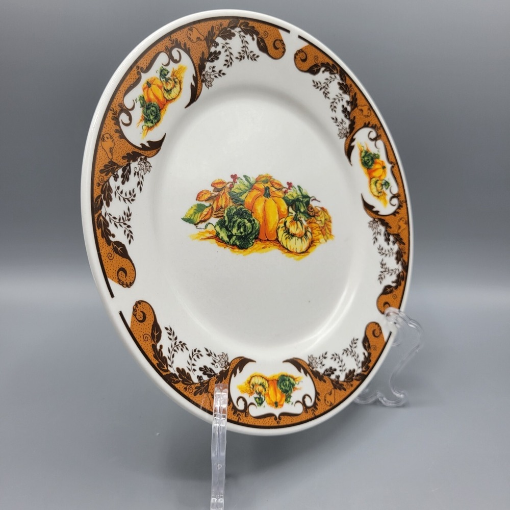 American Atelier Harvest Pumpkin Salad Plate Thanksgiving Meal 7.5" Replacement
